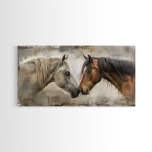 Load image into Gallery viewer, Cowboy Riding in Desert Landscape, Framed Canvas Print for Rustic Living Room Decor, Western Art for Home and Bedroom Decoration