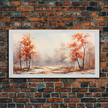 Cargar imagen en el visor de la galería, Fall Centerpiece Landscape Painting Canvas Print, Autumn Decor, Fall Centerpiece, Fall Home Decor, Fall Wall Decor, Seasonal Decor