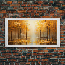 Carregar imagem no visualizador da galeria, Fall Centerpiece Landscape Painting Canvas Print, Autumn Landscape Decor, Fall Centerpiece Fall Home Decor, Fall Wall Decor, Fall Home Decor