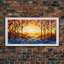 Carregar imagem no visualizador da galeria, Abstract Art Print, Botanical Art, Sunset Wall Art, Vibrant Art, Autumn Print, Fall Wall Art, Canvas Art Print, Wall Hanging, Panoramic Art