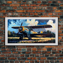 Carregar imagem no visualizador da galeria, Aeroplane Art, Antique Airplane Painting Canvas Print, Framed Canvas Art, Above Sofa Art, Gift for RC Plane Pilot, Airplane Art