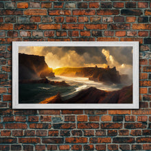 Load image into Gallery viewer, Cliffs and the sea, canvas print, ocean wall art