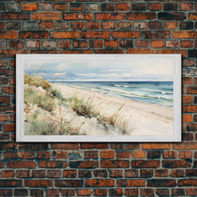 Carregar imagem no visualizador da galeria, Framed Ocean Art, Beach Wall Art, Canvas Print, Framed Wall Art, Living Room Wall Decor, Abstract Landscape Art, Beach Painting