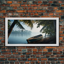 Load image into Gallery viewer, An Abandoned Canoe In The Florida Everglades - Florida Art - Framed Canvas Print - Liminal Spaces - Cool Wall Art - Eclectic Decor
