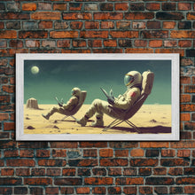 Carregar imagem no visualizador da galeria, Alien Astronauts On Vacation, Canvas Wall Art, Space Art, Ready To Hang Canvas Print, Gift For Him, Gamer Room Art, Large Wall Decor
