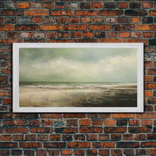 Carregar imagem no visualizador da galeria, Landscape Oil Painting Canvas Print Wall Art, Nature Framed Large Gallery Art, Minimalist Art, Ready To Hang, Moody and Drab Art