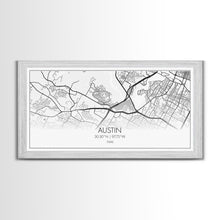 Carregar imagem no visualizador da galeria, Austin Street Map, Texas Map, Map Print, Modern Art, Wall Art, Canvas Print, Teen Girl Room Décor, Gift For Coworker, Bookshelf Décor