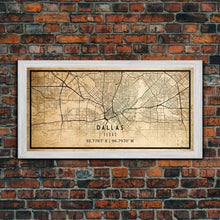 Load image into Gallery viewer, Dallas Map Canvas Print, Texas Map Print, Texas Wall Art, Dallas Map Poster, US, USA Maps, Dallas Maps, Map Gifts, Large Framed Map Print