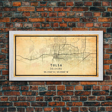 Load image into Gallery viewer, Tulsa Map Art - Oklahoma - Custom Tulsa City Streets Map Print - University of Tulsa - Home Office Decor Tulsa Map Decor Oklahoma Wall Art