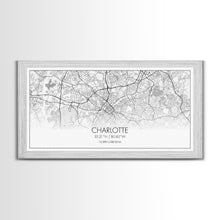 Cargar imagen en el visor de la galería, Charlotte Street Map, North Carolina Map, Map Print, Modern Art, Wall Art, Canvas Art, Wall Art Framed, Appreciation Gift, Couple Wall Art