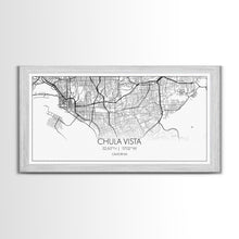 Cargar imagen en el visor de la galería, Chula Vista Street Map, California Map, Map Print, Modern Art, Wall Art, Canvas Art, Laundry Room Décor, Homeschool Wall Art, Over Bed Art