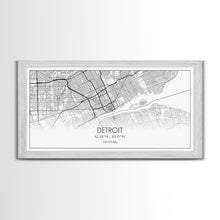 Load image into Gallery viewer, Detroit Street Map, Michigan Map, Map Print, Minimalist Art, Wall Art, Canvas Art, Office, Apartment Décor, Poker Room Décor, Fun Wall Art