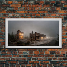 Carregar imagem no visualizador da galeria, Abandoned Rustic, Western theme canvas art, ghost town canvas print, wild west saloon art, man cave wall art, living room art, Cowboys
