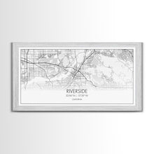 Load image into Gallery viewer, Riverside City Map, California Art, Map Print, Minimalist Wall Art, Wall Art, Canvas Art, Panoramic Wall Art, Gift For Graduation, Room Art
