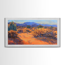 Carregar imagem no visualizador da galeria, Adorable cows at a red barn in the countryside, Framed Canvas Print, great for rustic living room, farmhouse wall decor art