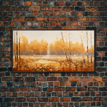 Carregar imagem no visualizador da galeria, Fall Centerpiece Landscape Painting Canvas Print, Autumn Decor, Fall Centerpiece, Fall Home Decor, Fall Wall Decor, Fall Home Decor