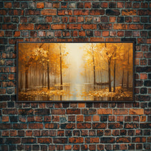 Carregar imagem no visualizador da galeria, Fall Centerpiece Landscape Painting Canvas Print, Autumn Landscape Decor, Fall Centerpiece Fall Home Decor, Fall Wall Decor, Fall Home Decor