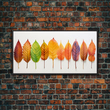 Cargar imagen en el visor de la galería, Fall Leaves Photography Study, Framed Canvas Print, Fall Decor, Autumn Decor, Fall Centerpiece, Seasonal Art, Fall Centerpiece