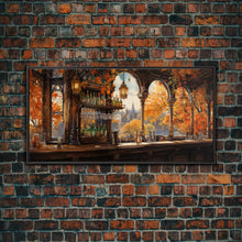 Load image into Gallery viewer, Bar Wall Art, Fall Wall Art, Unique Wall Decor, Canvas Print, Wall Hanging, Panoramic Art, Kitchen Wall Decor, Gift For Men, Wall Art Prints