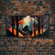 Carregar imagem no visualizador da galeria, Forest fire seen through a kaleidoscope, framed canvas print, wall art