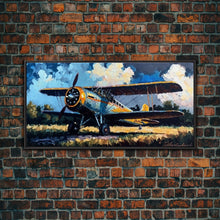 Carregar imagem no visualizador da galeria, Aeroplane Art, Antique Airplane Painting Canvas Print, Framed Canvas Art, Above Sofa Art, Gift for RC Plane Pilot, Airplane Art