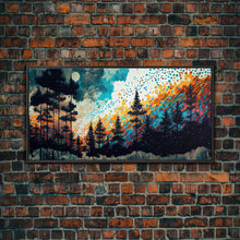 Load image into Gallery viewer, Crystal Pine Tree Art, Framed Canvas Print, Pine Tree Canvas, Pine Tree Artwork, Pine Tree Canvas Art