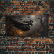 Cargar imagen en el visor de la galería, Cool Witch Art, Pagan Art, Framed Canvas Print, Halloween Wall Art, Witch Poster, Halloween Decoration, Witch Print, Halloween Witch