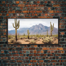 Load image into Gallery viewer, Desert Wall Art, Desert Decor, Framed Canvas Print, Desert Photography, Cactus Wall Art, Southwestern Decor, Landscape Prints, Boho Wall Art