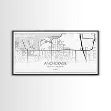 Load image into Gallery viewer, Anchorage Street Map, Alaska Map, Map Print, Modern Art, Wall Art, Canvas Print, Bedroom Décor, City Map Wall Art, Minimalist Décor, Prints
