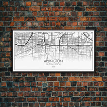 Carregar imagem no visualizador da galeria, Arlington Street Map, Texas Map, Map Print, Modern Art, Wall Art, Canvas Print, Travel Art, Apartment Décor, Summer Gift, Laundry Room Décor