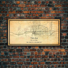 Load image into Gallery viewer, Tulsa Map Art - Oklahoma - Custom Tulsa City Streets Map Print - University of Tulsa - Home Office Decor Tulsa Map Decor Oklahoma Wall Art