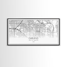 Load image into Gallery viewer, Garland City Map, Texas Map, Map Art, Minimalist Art, Wall Art, Canvas Art, Western Décor, Rustic Farmhouse Décor, Best Friend Gift, Office