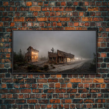 Carregar imagem no visualizador da galeria, Abandoned Rustic, Western theme canvas art, ghost town canvas print, wild west saloon art, man cave wall art, living room art, Cowboys