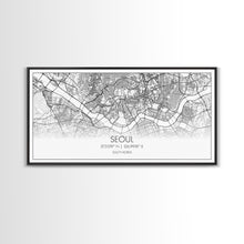 Load image into Gallery viewer, Seoul City Map, South Korea Art, Map Print, Modern Wall Art, Wall Art, Canvas Art, Thank You Gift, College Dorm Décor, Panoramic Art