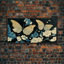 Carregar imagem no visualizador da galeria, Butterfly canvas part, beautiful butterfly wall art, wall art for girls, living room art, guest room art