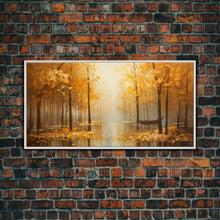 Carregar imagem no visualizador da galeria, Fall Centerpiece Landscape Painting Canvas Print, Autumn Landscape Decor, Fall Centerpiece Fall Home Decor, Fall Wall Decor, Fall Home Decor