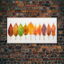 Cargar imagen en el visor de la galería, Fall Leaves Photography Study, Framed Canvas Print, Fall Decor, Autumn Decor, Fall Centerpiece, Seasonal Art, Fall Centerpiece