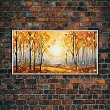 Load image into Gallery viewer, Beautiful Fall Decor Framed Canvas Print, Autumn Decor, Fall Wall Art, Above Mantle Wall Art, Art For Mantle Wall Art