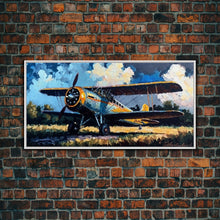 Carregar imagem no visualizador da galeria, Aeroplane Art, Antique Airplane Painting Canvas Print, Framed Canvas Art, Above Sofa Art, Gift for RC Plane Pilot, Airplane Art