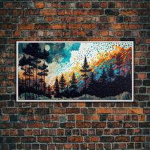 Load image into Gallery viewer, Crystal Pine Tree Art, Framed Canvas Print, Pine Tree Canvas, Pine Tree Artwork, Pine Tree Canvas Art