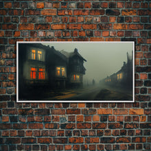 Load image into Gallery viewer, Creepy WildWest Art, canvas print, gloomy abandoned street