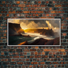 Load image into Gallery viewer, Cliffs and the sea, canvas print, ocean wall art