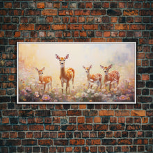 Load image into Gallery viewer, Deer Wall Art, Deer Art Print, Animal Wall Art, Panoramic Art, Wall Art, Canvas Art, Landscape Art, Southern Wall Art, Farmhouse Wall Decor