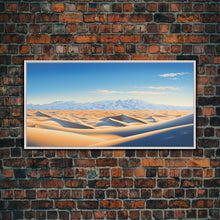Load image into Gallery viewer, Desert Art, Framed Canvas Print, Landscape Painting, Poster Art, Desert Art Print, Saharan Desert, Sahara, Southwestern Art, Boho Decor