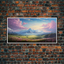 Load image into Gallery viewer, Beautiful Mountain Painting Canvas Print, Landscape Oil Painting, Minimalist Modern Art, Canvas Painting, Framed Mountain Art Print