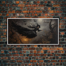 Cargar imagen en el visor de la galería, Cool Witch Art, Pagan Art, Framed Canvas Print, Halloween Wall Art, Witch Poster, Halloween Decoration, Witch Print, Halloween Witch