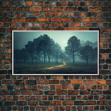 Carregar imagem no visualizador da galeria, Gloomy Spooky Forest, ready to hang canvas print wall art, Lakehouse Cabin Wall Decor