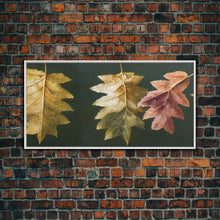 Carregar imagem no visualizador da galeria, Autumn Leaf Arrangement Wall Decor, ready to hang canvas print wall art, Fall Decor