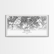 Load image into Gallery viewer, Athens Street Map, Greece Map, Map Print, Modern Art, Wall Art, Canvas Print, Preppy Room Décor, Coffee Bar Décor, Graduation Gifts, Office