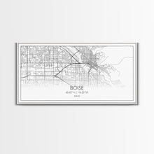 Load image into Gallery viewer, Boise Street Map, Idaho Map, Map Print, Modern Art, Wall Art, Canvas Art, Friendship Gift, Minimalist Décor, Bar Cart Décor, Rustic Home Art